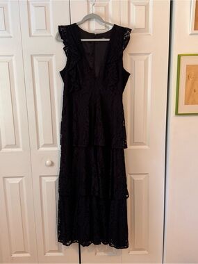 lulus heavenly hues navy blue maxi dress Navy Blue Maxi Dress | Womens | Medium | 100% Polyester